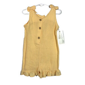 Yellow Modern Moments by Gerber Baby Girl Romper 3T Cotton New Overalls